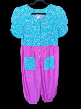 Vintage Made In Hawaii Romper Jumpsuit Polyester Cotton Medium